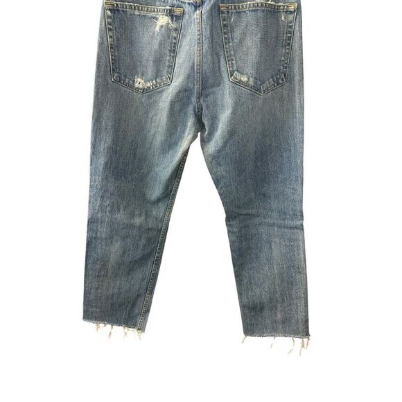 Rag & Bone Revolve Distressed Raw Hem High Rise Straight Shaker Jeans Size 29 - Picture 9 of 15